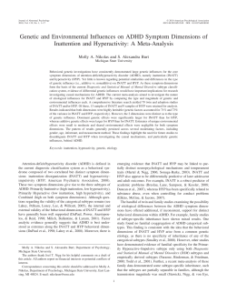 Genetic and Environmental Influences on ADHD Symptom