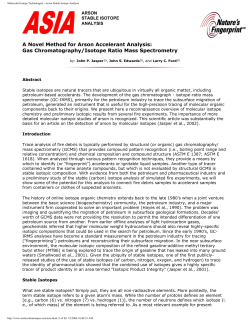 Molecular Isotope Technologies - Arson Stable Isotope Analysis