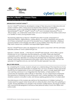Teacher information sheet PDF