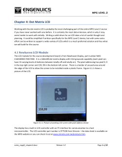 Chapter 4: Dot Matrix LCD
