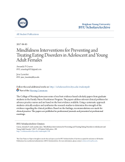 Mindfulness Interventions for Preventing and Treating Eating