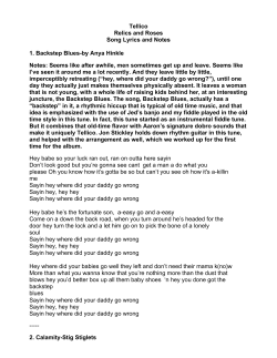 Lyrics and Notes-Relics and Roses