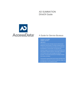 AD SUMMATION DII/eDII Guide