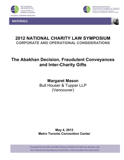 The Abakhan Decision: Fraudulent Conveyances and Inter