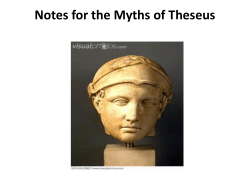 Notes for the Myths of Theseus