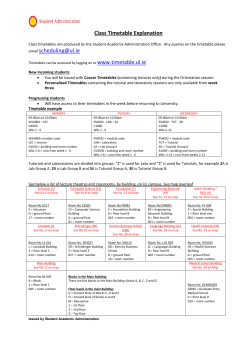 Class Timetable Explanation email