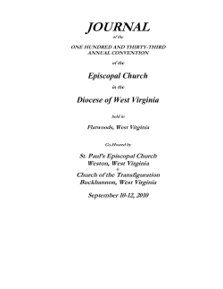 2010 Convention Journal - Diocese of West Virginia