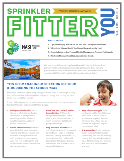 TIPS FOR MANAGING MEDICATION FOR YOUR KIDS DURING