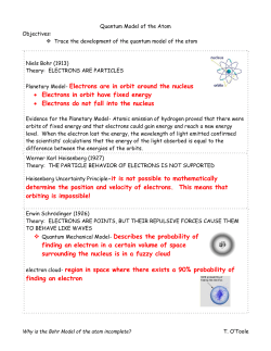 The Quantum Model Note Sheet