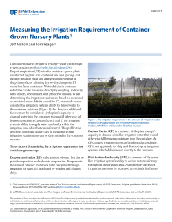 Measuring the Irrigation Requirement of Container- Grown