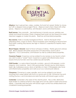 Essential Spice list