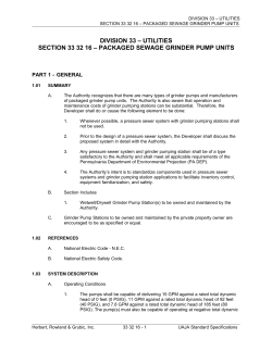 33 32 16 - Packaged Grinder Pump Units