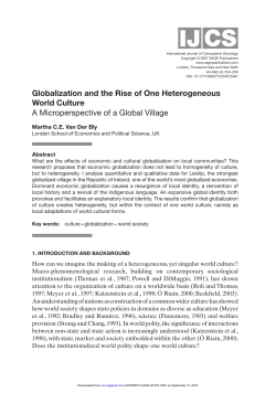 Globalization and the Rise of One Heterogeneous