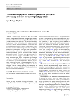 Fixation disengagement enhances peripheral perceptual processing