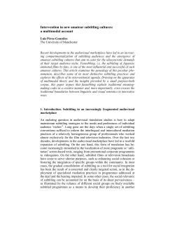 Intervention in new amateur subtitling cultures