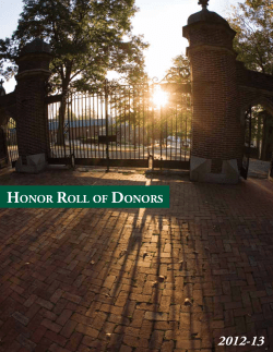 honor roll of donors