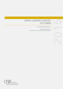 Bank lending survey &ndash; October 2015
