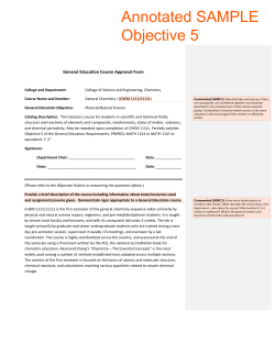 Objective 5 Annotated Sample Proposal