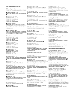 HALLOWEENTOWN LOCALES Back Alley U FUNCTION: Draw 2