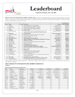 20151128 Road to the Kentucky Derby Point