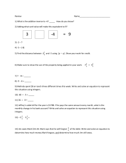 Review Name___________________________ 1) What is the