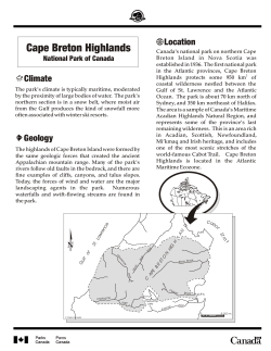 Cape Breton Highlands National Park of Canada Cape