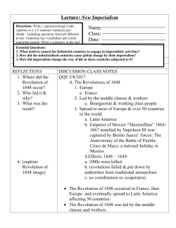 The Revolution of 1848 in their Cornell Notes