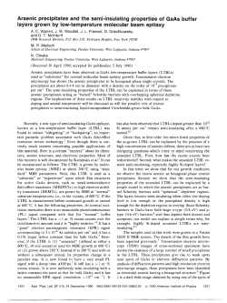 Arsenic precipitates and the semi .. insulating
