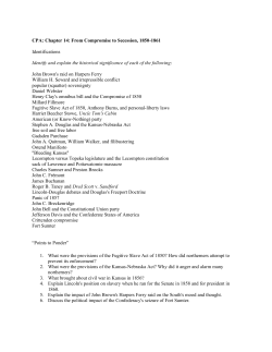 CPA: Chapter 14: From Compromise to Secession, 1850