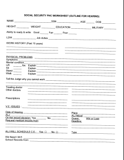 Social Security Case Forms