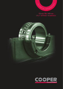 75mm to 180mm SPLIT TAPERED BEARINGS