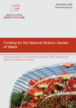 Funding for the National Botanic Garden of Wales