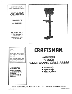 13 iNCH FLOOR MODEL - Sears Parts Direct
