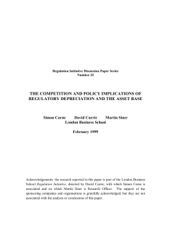 the competition and policy implications of regulatory depreciation