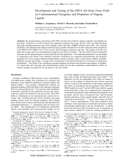 Development and Testing of the OPLS All