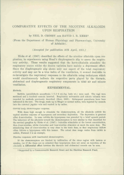 comparative effects of the nicotine alkaloids upon respiration