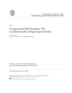 Congressional Self-Discipline - Scholarship @ GEORGETOWN LAW