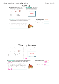 Order of Operations/ Evaluating Expressions - ConnellMath