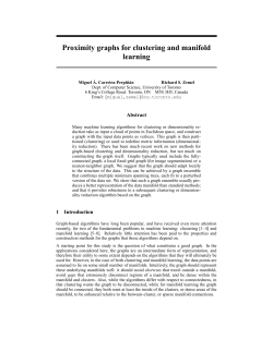 Proximity graphs for clustering and manifold learning