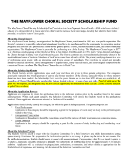 the mayflower choral society scholarship fund