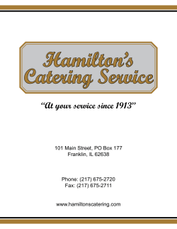 Hamilton`s Catering Service