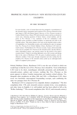 by eric weiskott - The Review of English Studies