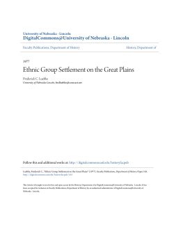 Ethnic Group Settlement on the Great Plains