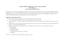 Summer Reading Assignment: Honors Junior English Mrs. Montoya