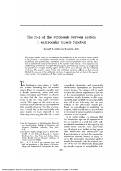 The Role of the Autonomic Nervous System in Extraocular Muscle
