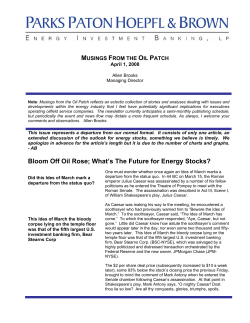 musings from the oil patch