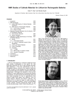 NMR Studies of Cathode Materials for Lithium