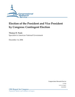 Election of the President and Vice President by Congress