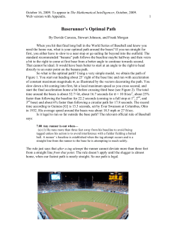 Baserunner`s Optimal Path