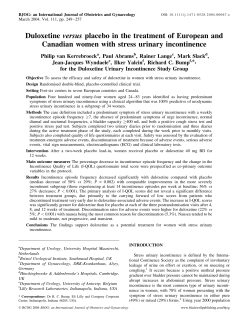 Duloxetine versus placebo in the treatment of European and